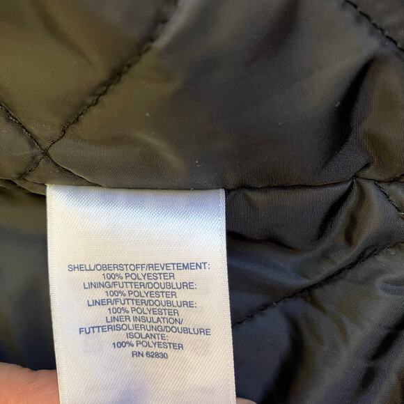 Lands’ End Wmns XL Black Long Trenchcoat Removable Insulation Polyester Read! - Picture 10 of 16